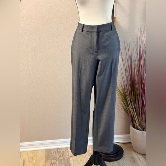 Ann Taylor Pants Dark Gray The Ankle Curvy Fit Mid Rise Slim Leg Work Size 6 - Picture 2 of 8